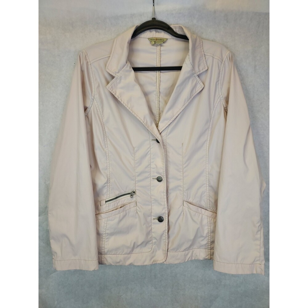 Royal Robbins Lightweight Jacket Women’s L Baby Pink Button Up Pockets Preppy